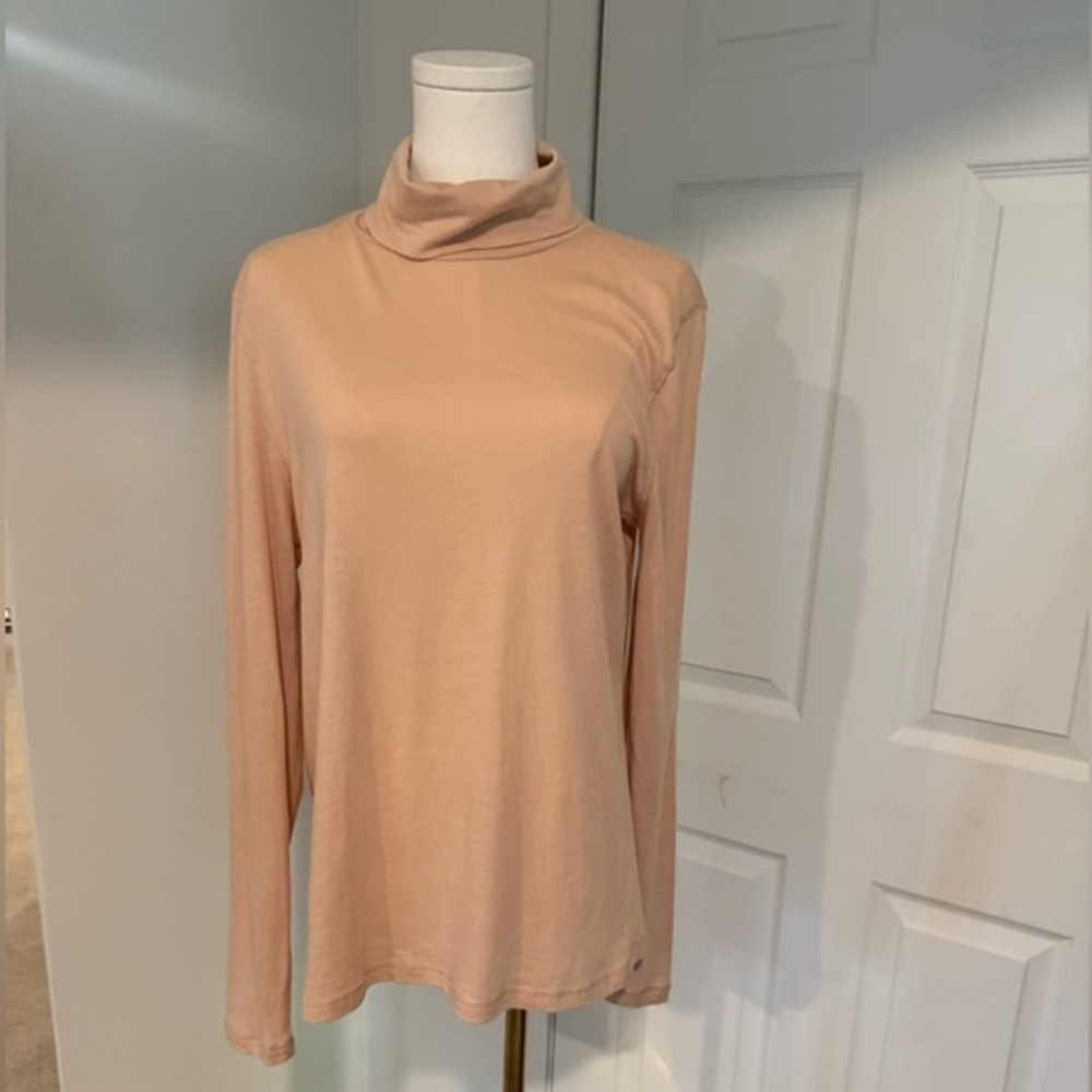 J.Crew 100% Cotton Lightweight Turtleneck Top - Size L